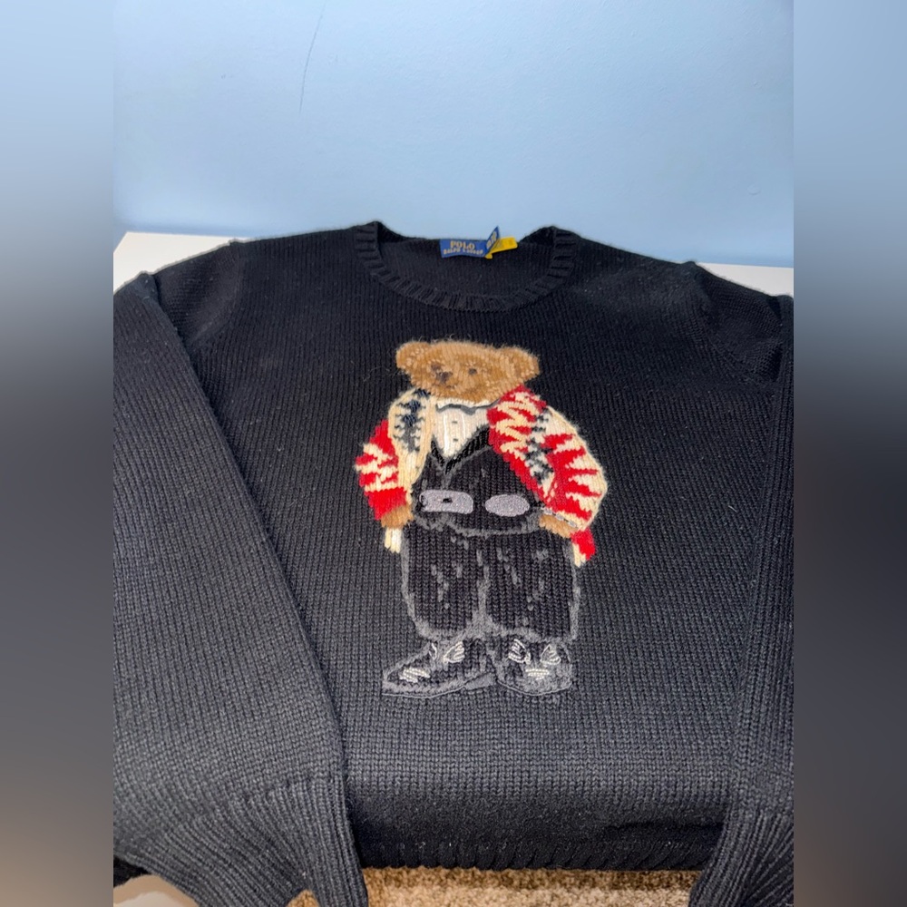 Women’s Ralph Lauren Bear Sweater XXL Beaded

POLO BEAR COTTON-BLEND SWEATER